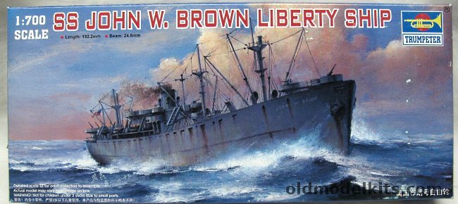 Trumpeter 1/700 SS John W. Brown Liberty Ship, 05756 plastic model kit